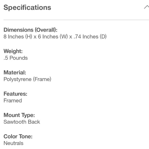 HEARTH & HAND NWT sketched tree framed wall art -6x8 - Picture 6 of 6